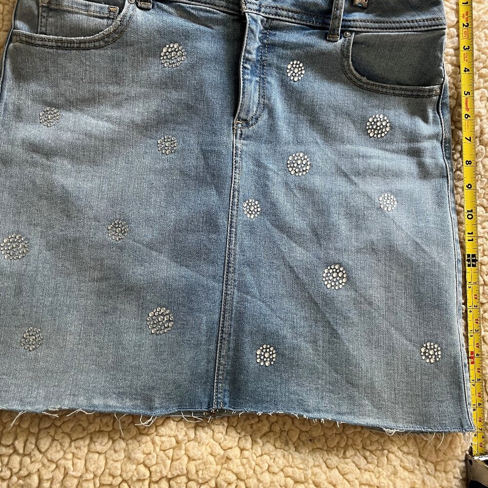 inc Women's light blue stretch denim skirt - Size 8 - like new